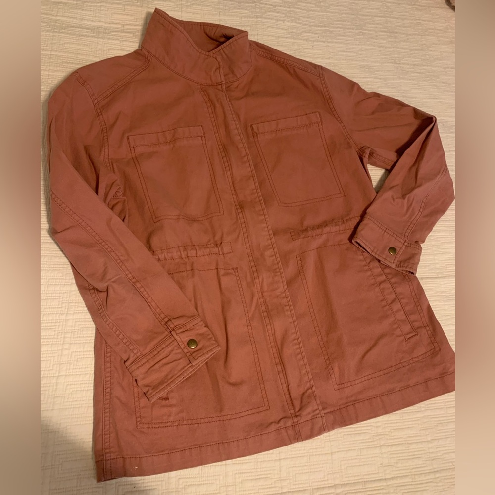 Old Navy Orange Utility Jacket with Relaxed Fit